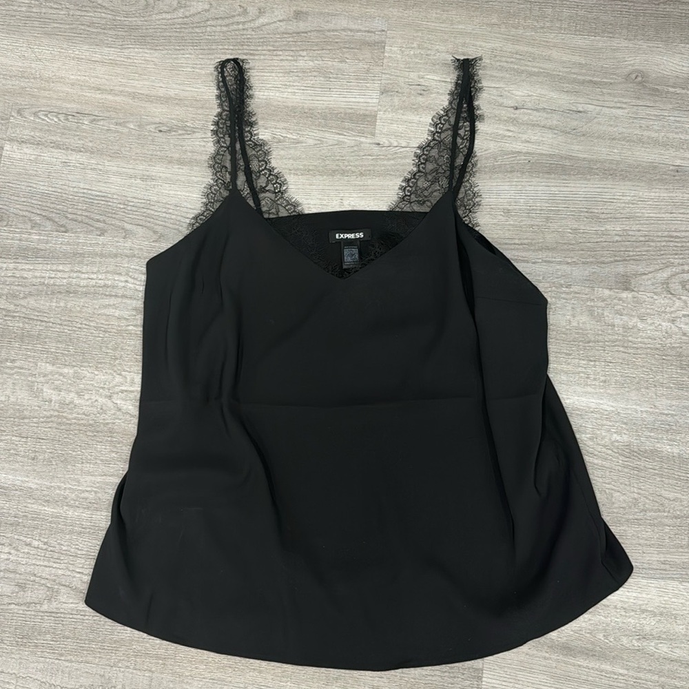 Express black lace cami, size large, NWT